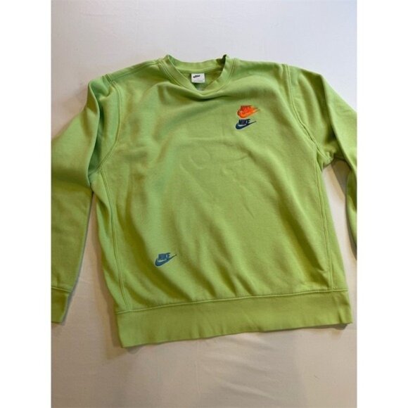 Nike Men's Lime Green Crewneck Sweatshirt & Shorts Set Size M RARE - Picture 6 of 16